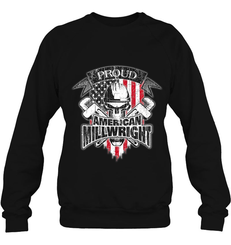 Millwright American Flag Skull And Wrenches Mugs