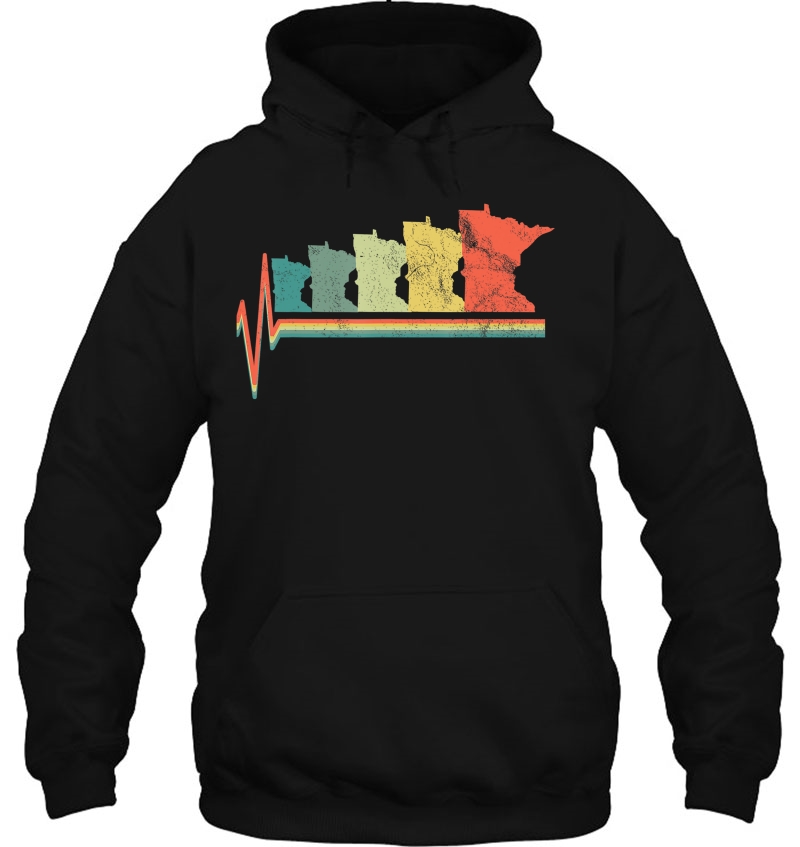 Minnesota Heartbeat Love Gift Tee Hoodie