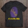 Omega Fingerprint Psi Purple Phi Gold Gift- Dna Text Tee