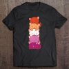 Orange Pink Lesbian Pride Flag Cute Kawaii Cat Pullover Tee