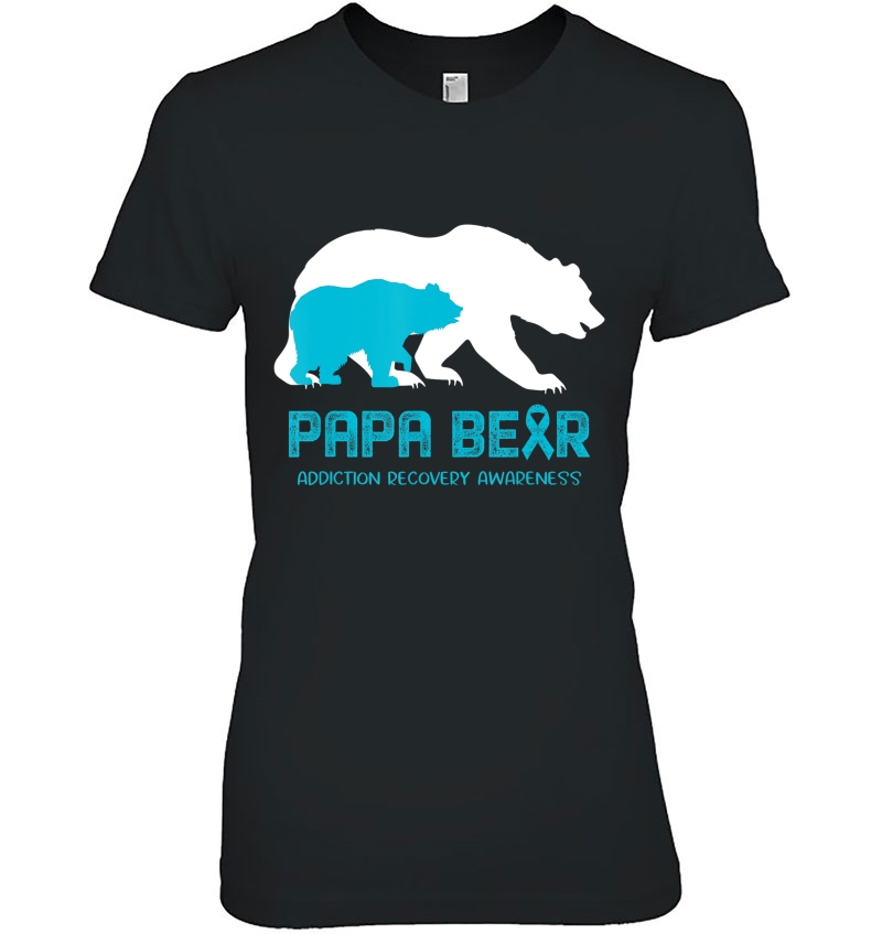 Papa Bear Addiction Recovery Awareness Gifts Hoodie