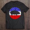 Pig Roast Retro Style Bbq Cookout American Flag Tee