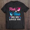 Pink Or Blue Big Sis Loves You Shirt Gender Reveal Family Tee