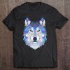 Polygonal Wolf Design Shirt- Geometry Vector Animal Tee