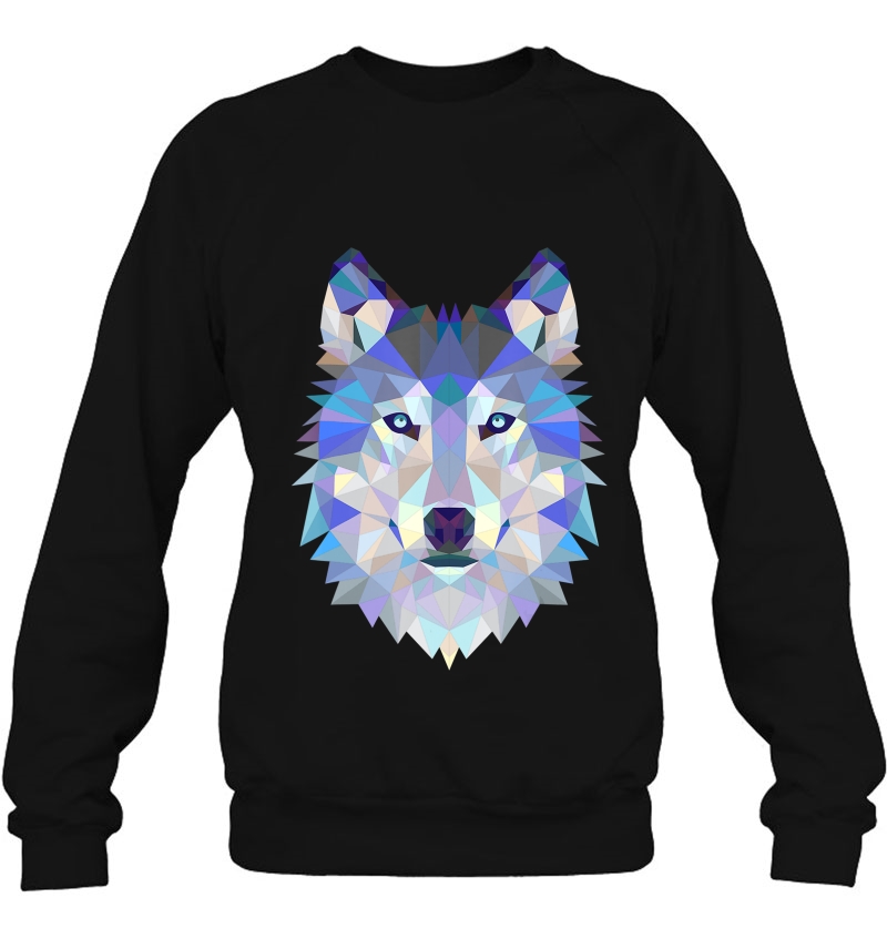 Polygonal Wolf Design Shirt- Geometry Vector Animal Mugs