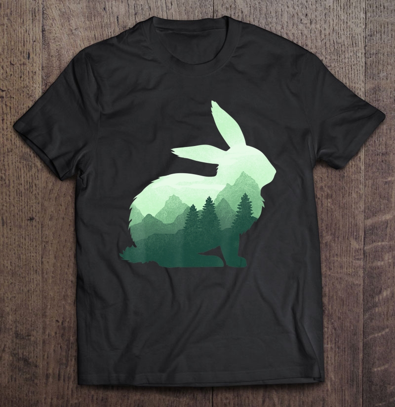 Rabbit Bunny Hare Double Exposure Surreal Wildlife Animal Shirt