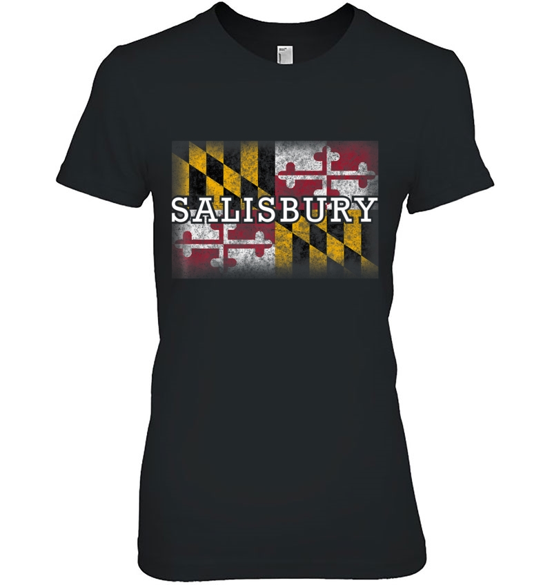 Salisbury Maryland Flag Shirt Cool State Souvenir Gif Ladies Tee