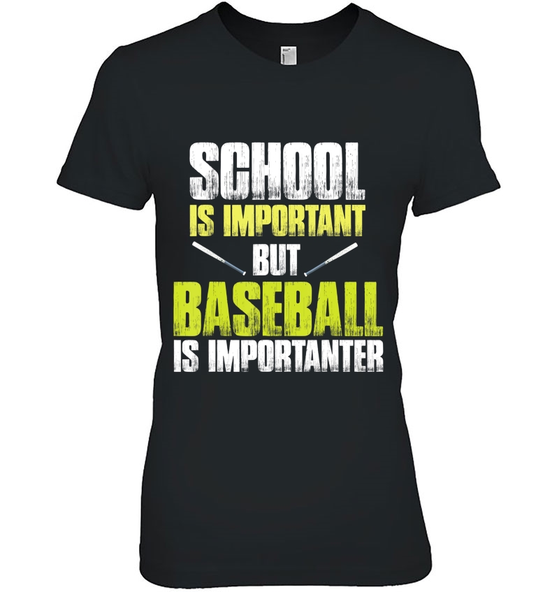 School Is Important But Baseball Is Importanter Kids Hoodie