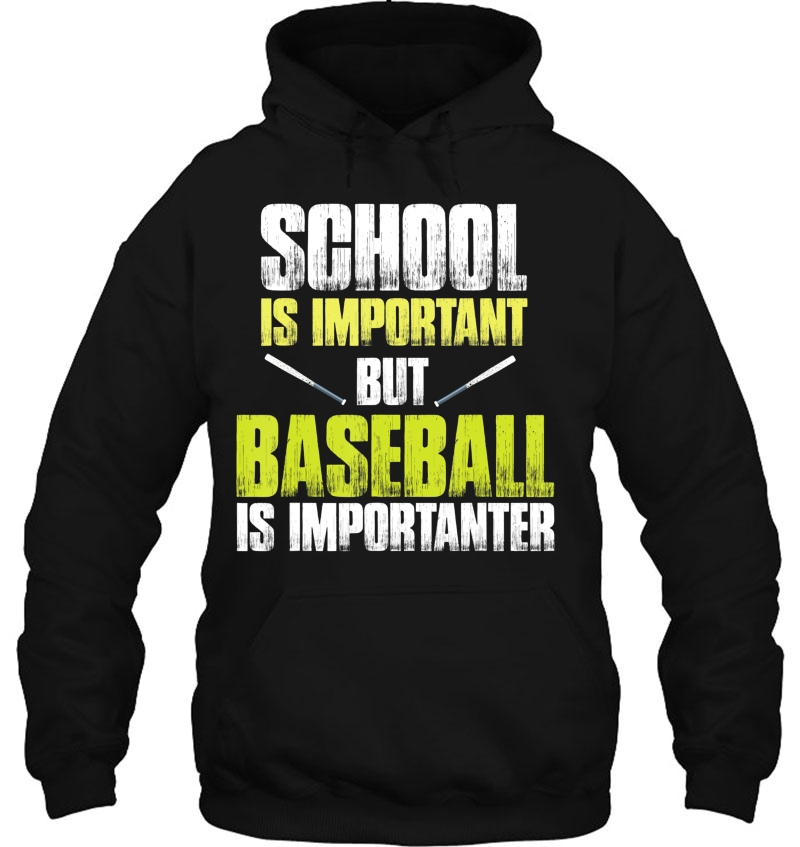 School Is Important But Baseball Is Importanter Kids Mugs