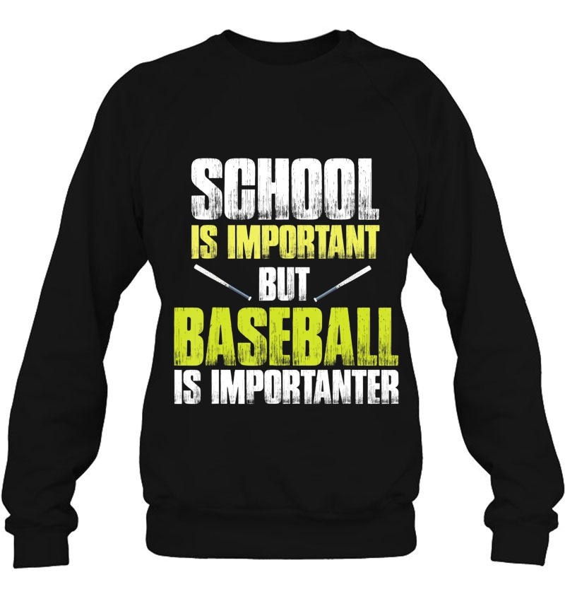 School Is Important But Baseball Is Importanter Kids Mugs