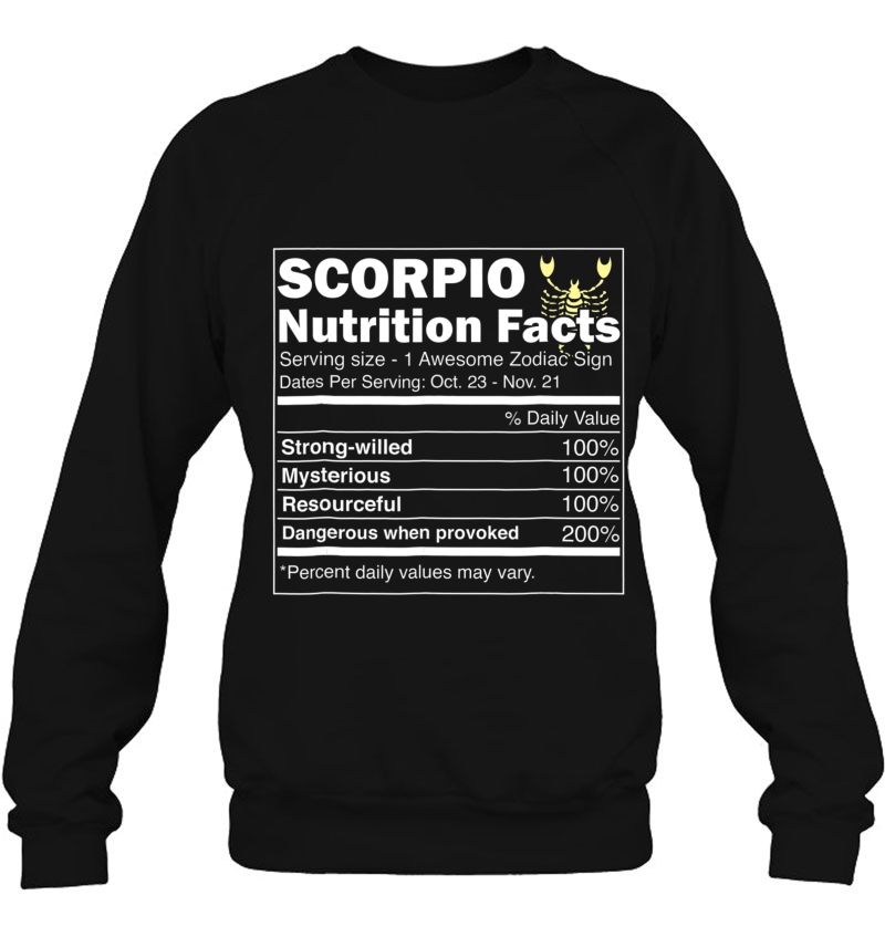 Scorpio Nutrition Facts Zodiac Horoscope Mugs