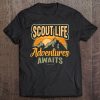 Scout Life Adventures Awaits Scouting Leader Troop Boy Gift Tee