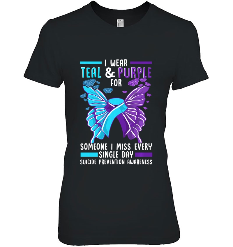 Teal And Purple Ribbon Suicide Prevention Awareness Hoodie