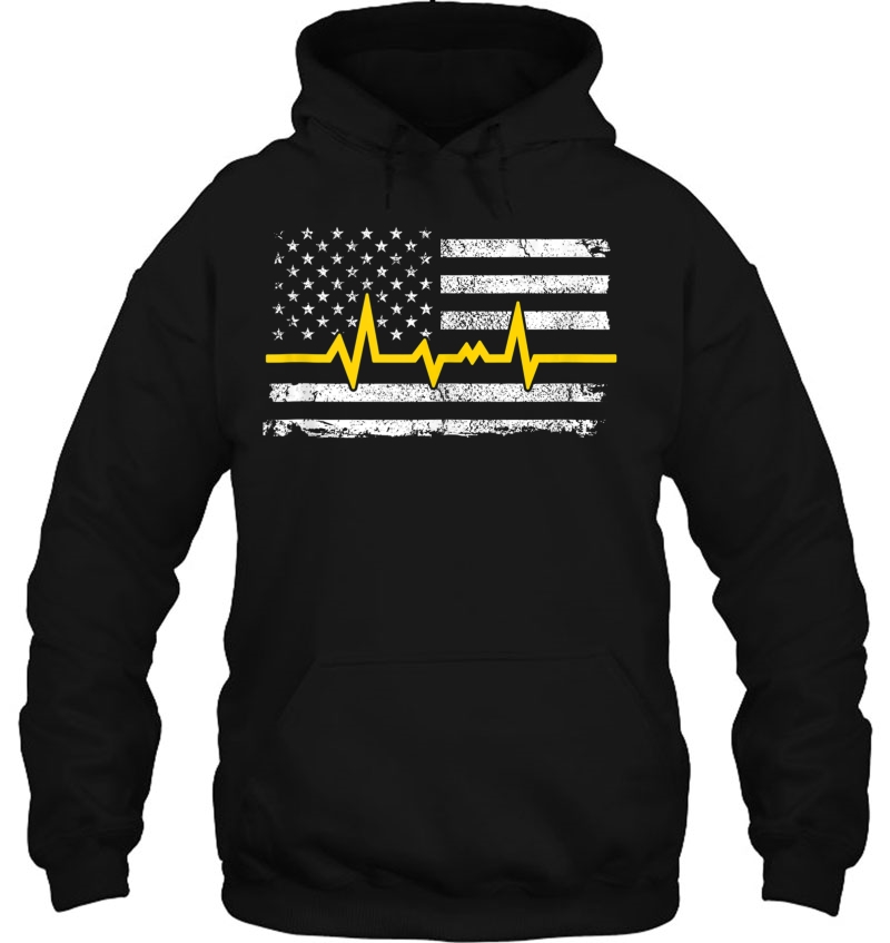 Thin Gold Line American Flag Dispatchers Supporter Tank Top Hoodie