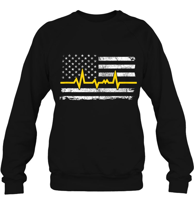 Thin Gold Line American Flag Dispatchers Supporter Tank Top Sweatshirt