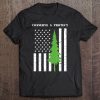 Thin Green Line Usa American Flag Shirt Tee