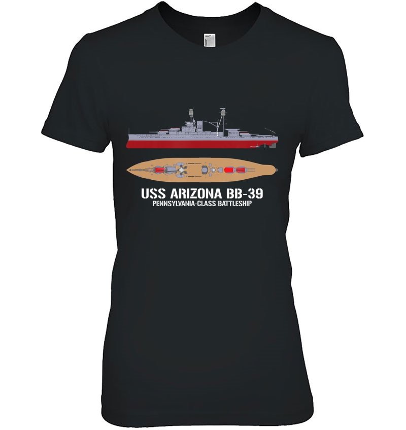 Uss Arizona Bb-39 Ladies Tee