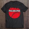 Vintage Downtown Philadelphia Pa Skyline Baseball Tee