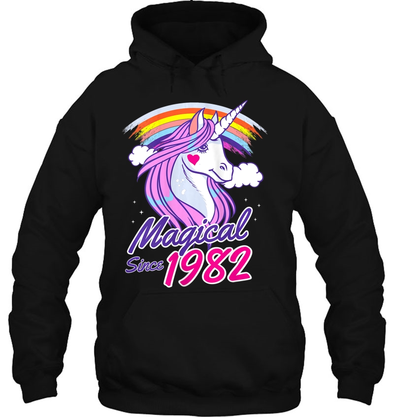 Womens 38Th Birthday Gift Magical Since 1982 Unicorn Tank Top Mugs