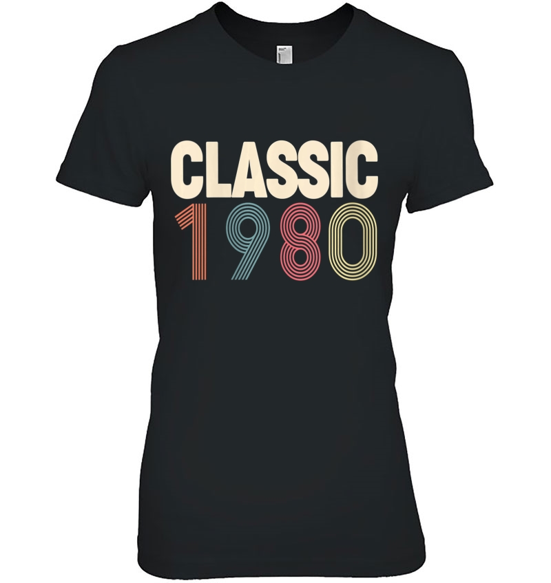 Womens Classic 1980 - Birthday Gift V-Neck Hoodie