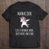 Womens Mamacorn Like A Mom Only Awesome Dabbing Unicorn Gift Tee