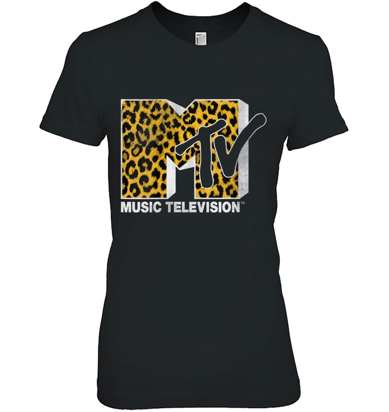 Womens Mtv Logo Cheetah Print Hoodie