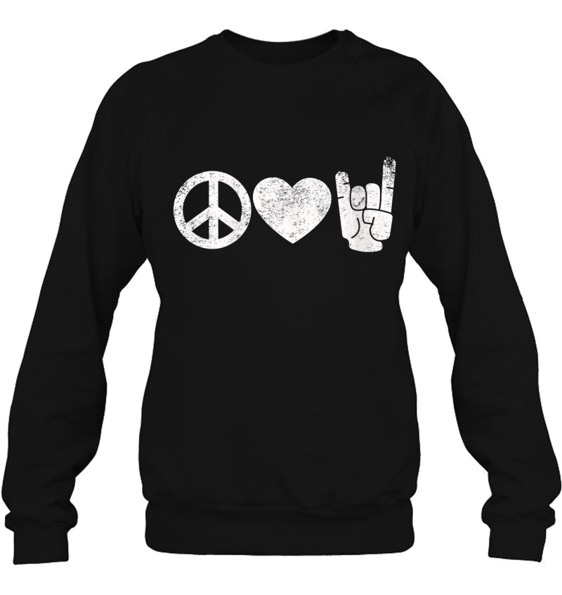 Womens Peace Love Rock And Roll Mugs