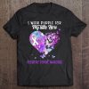 Womens Pediatric Stroke Awareness Purple Ribbon Fight Warrior Kids Tee