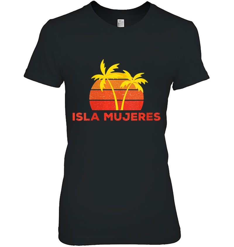 Womens Retro Isla Mujeres Mexico Vacation Gift Hoodie