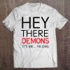 Buzzfeed Unsolved Hey There Demons Girl Raglan Baseball Tee Tee