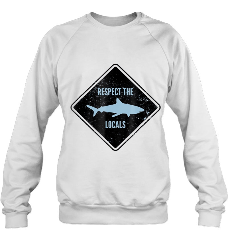 Funny Respect The Locals Shark Diving Week Party Gif Mugs