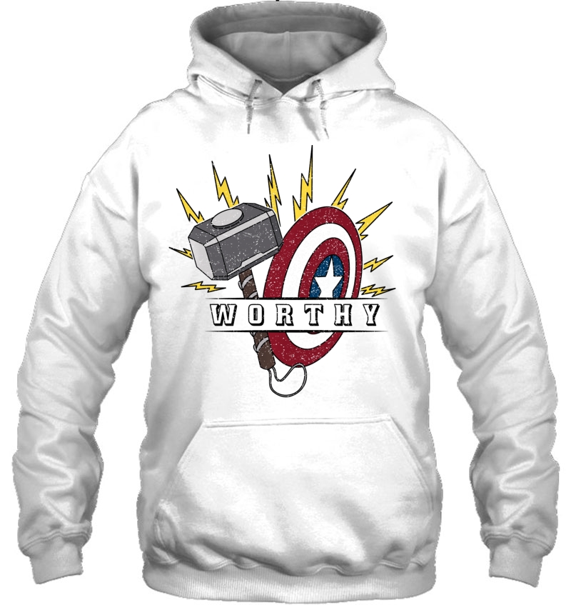 Marvel Avengers Endgame Captain America Worthy Hammer Shield Pullover Mugs