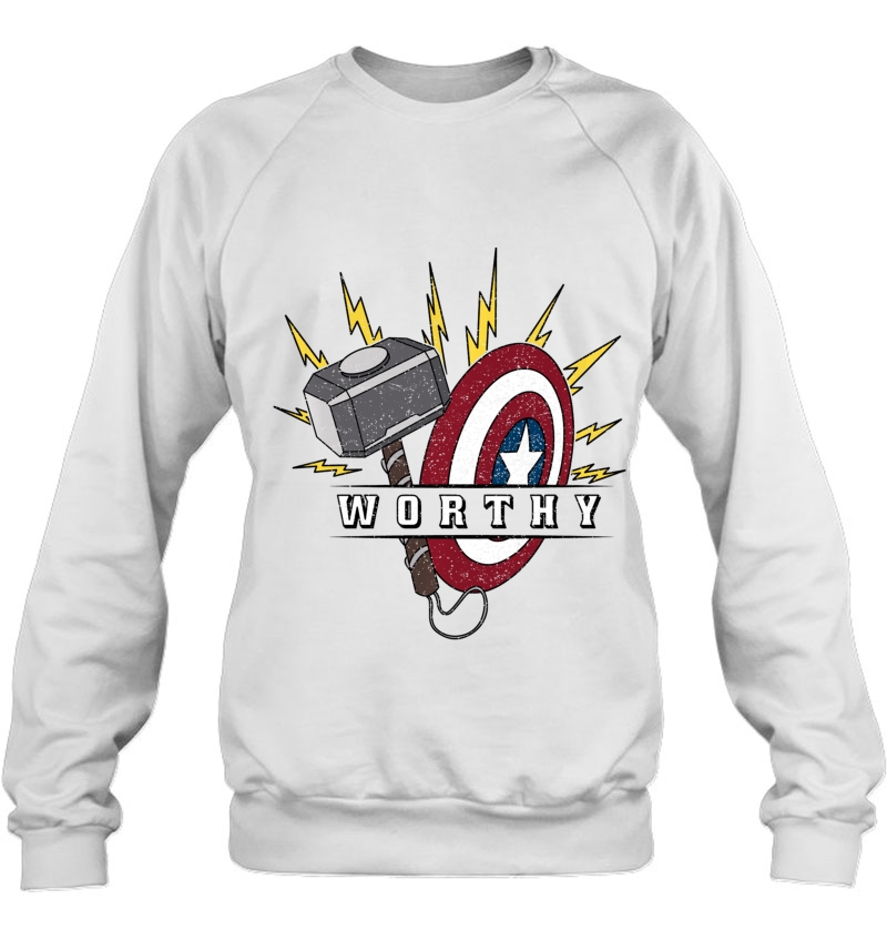 Marvel Avengers Endgame Captain America Worthy Hammer Shield Pullover Mugs