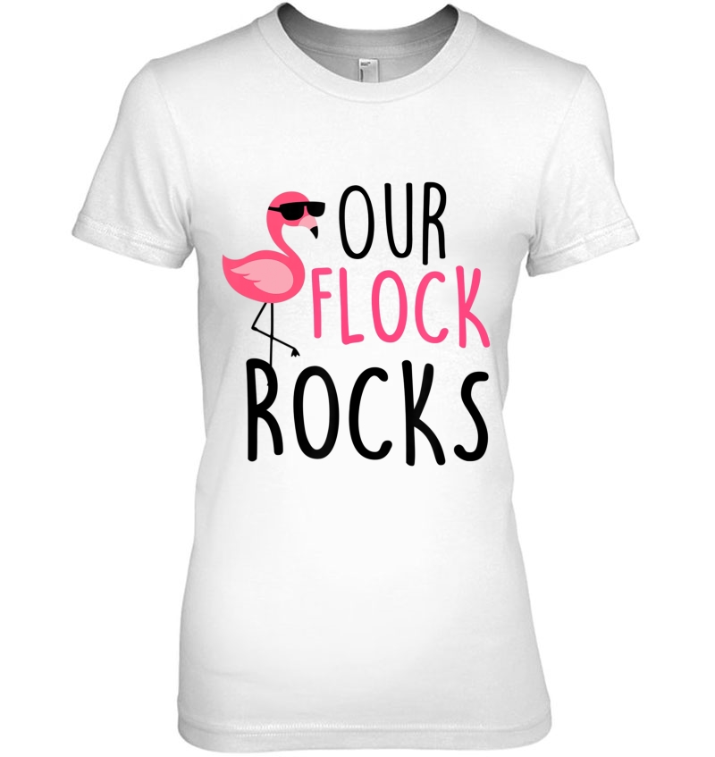 Our Flock Rocks Flamingo Mother's Day Teacher Gift Hoodie