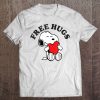 Peanuts Valentine Free Snoopy Hugs Tee