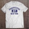 Poughkeepsie Ny Gym Style Distressed Navy Blue Print Tee