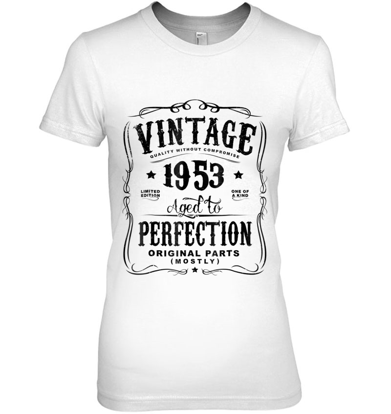 Vintage Made In 1953 65Th Birthday Gift Ladies Tee
