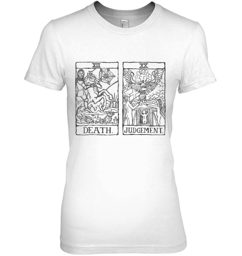 Vintage Tarot Card Ar, Death Xiii Judgement Tee Hoodie