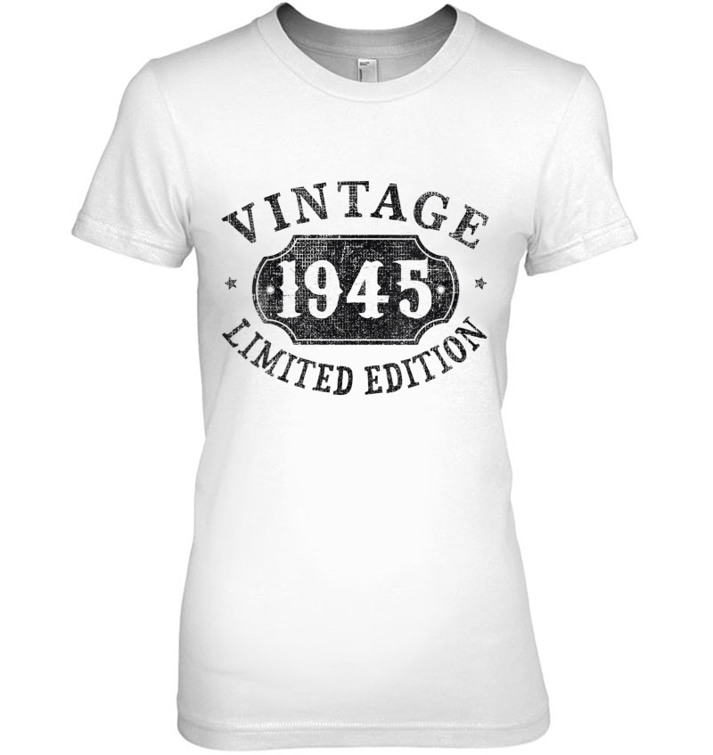 Womens 75 Years Old 75Th Birthday Anniversary Gift Limited 1945 V-Neck Hoodie