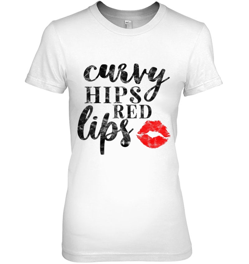 Womens Curvy Hips Red Lips - Strong Woman Hoodie