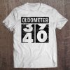 Womens Oldometer Odometer Funny 40Th Birthday Gift 40 Yrs Old Joke V-Neck Tee