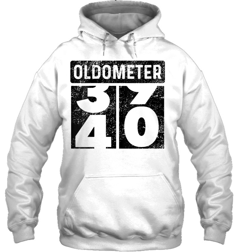 Womens Oldometer Odometer Funny 40Th Birthday Gift 40 Yrs Old Joke V-Neck Hoodie