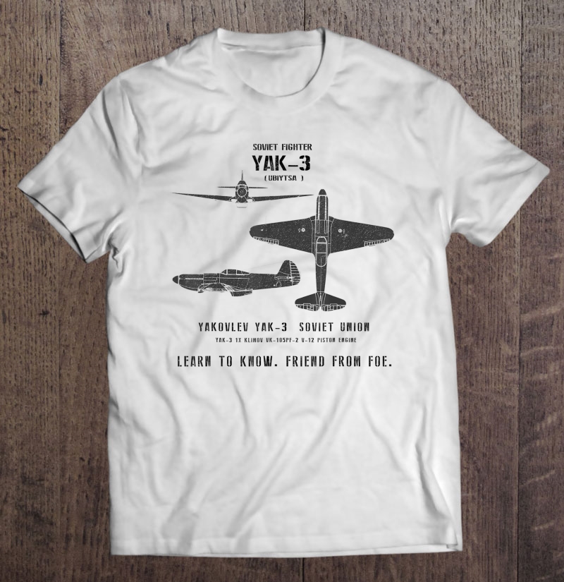 Yak-3 Spotter Series Wwii Soviet Fighter Airplane Shirt