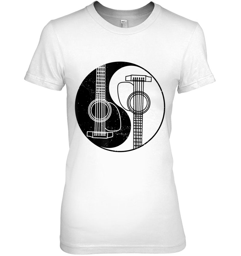 Yin Yang Guitar Shirt Acoustic Music Musician Tee Gift Hoodie