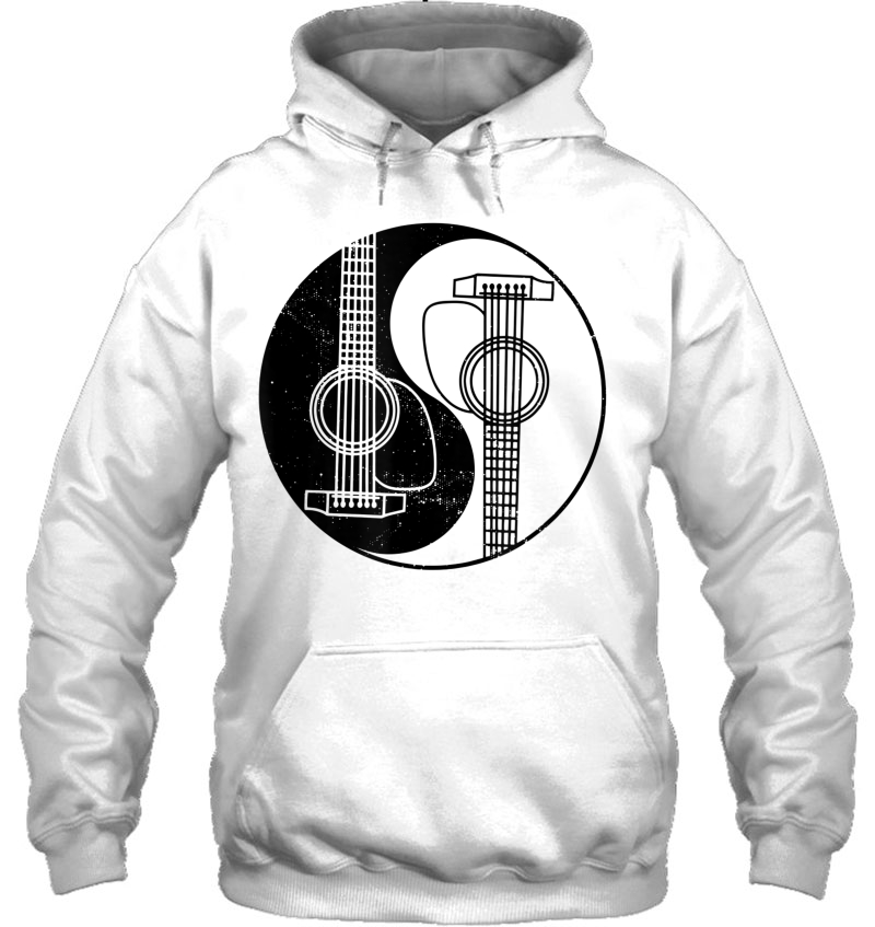 Yin Yang Guitar Shirt Acoustic Music Musician Tee Gift Mugs