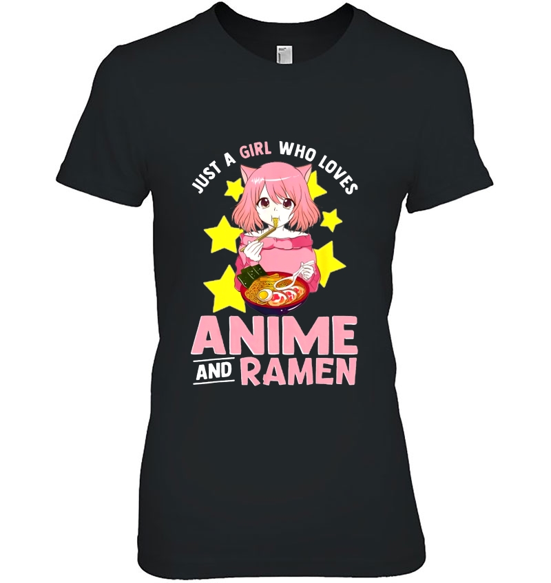 Just A Girl Who Loves Anime And Ramen Anime Cat Girl Version Hoodie