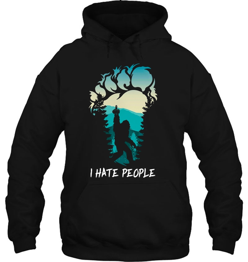 I Hate People Funny Middle Finger Bigfoot Mugs