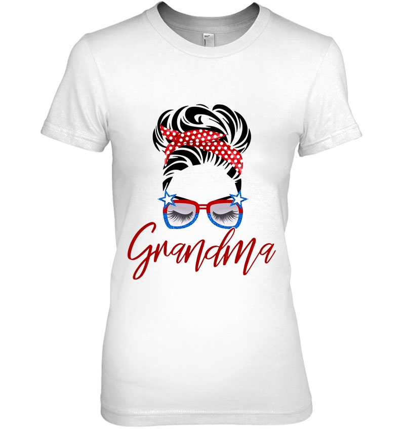 Grandma Glasses And Bandana Version Ladies Tee