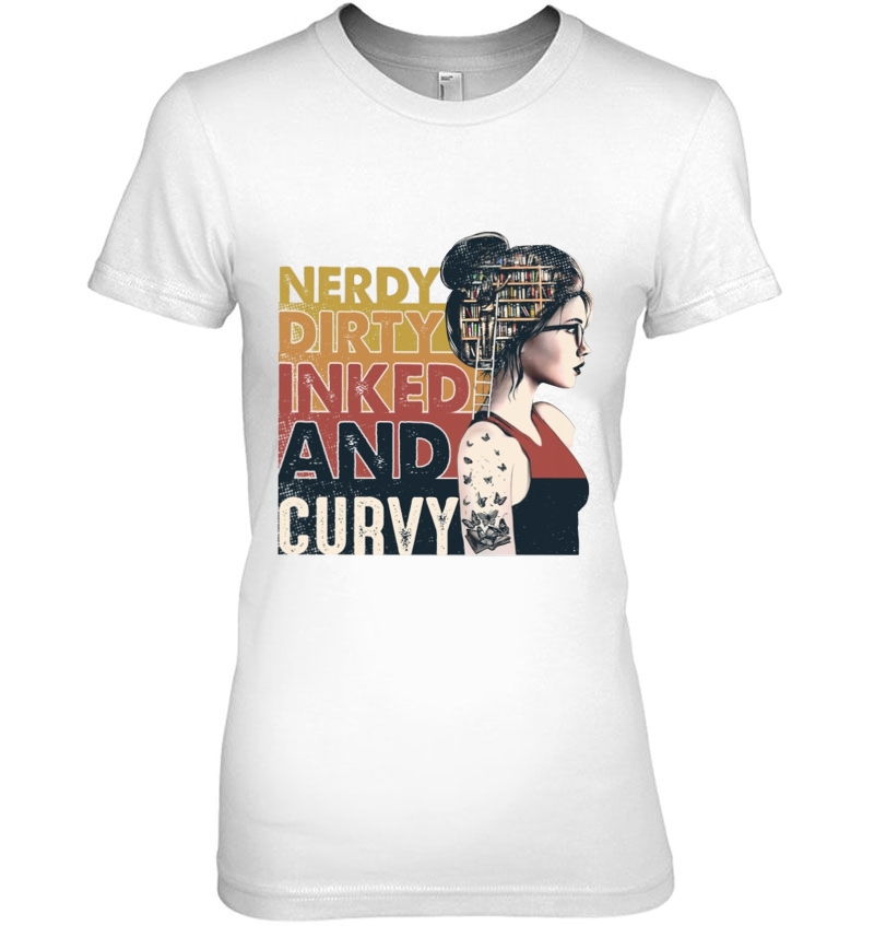 Nerdy Dirty Inked And Curvy Tattoo Girl Book Lover Mugs