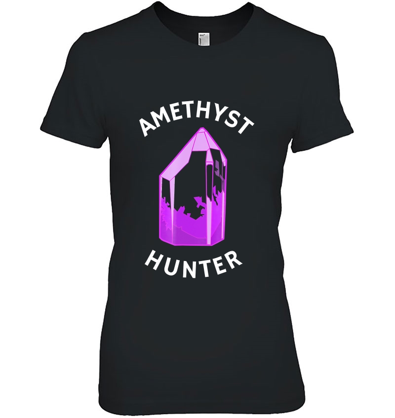 Amethyst Hunter Rockhounding Crystal Ladies Tee